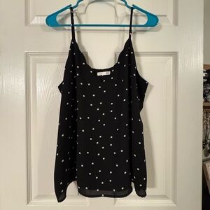 B/w polka dot camisole